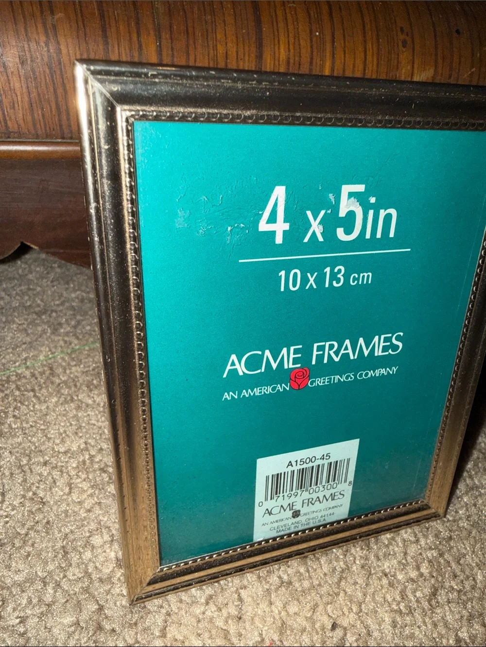 Acme 4x5 brass frame gold tone frame